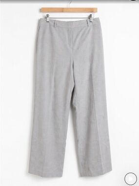 Calvin Klein Wide-Leg Dress Pants - Light Gray